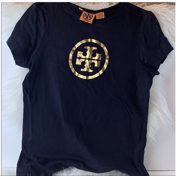 Tory Burch Tops - Tory Burch navy t shirt size xs